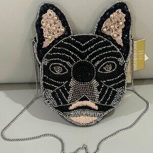 From India to You French Bulldog Beaded Dog Crossbody Bag NWT Tik Tok Viral